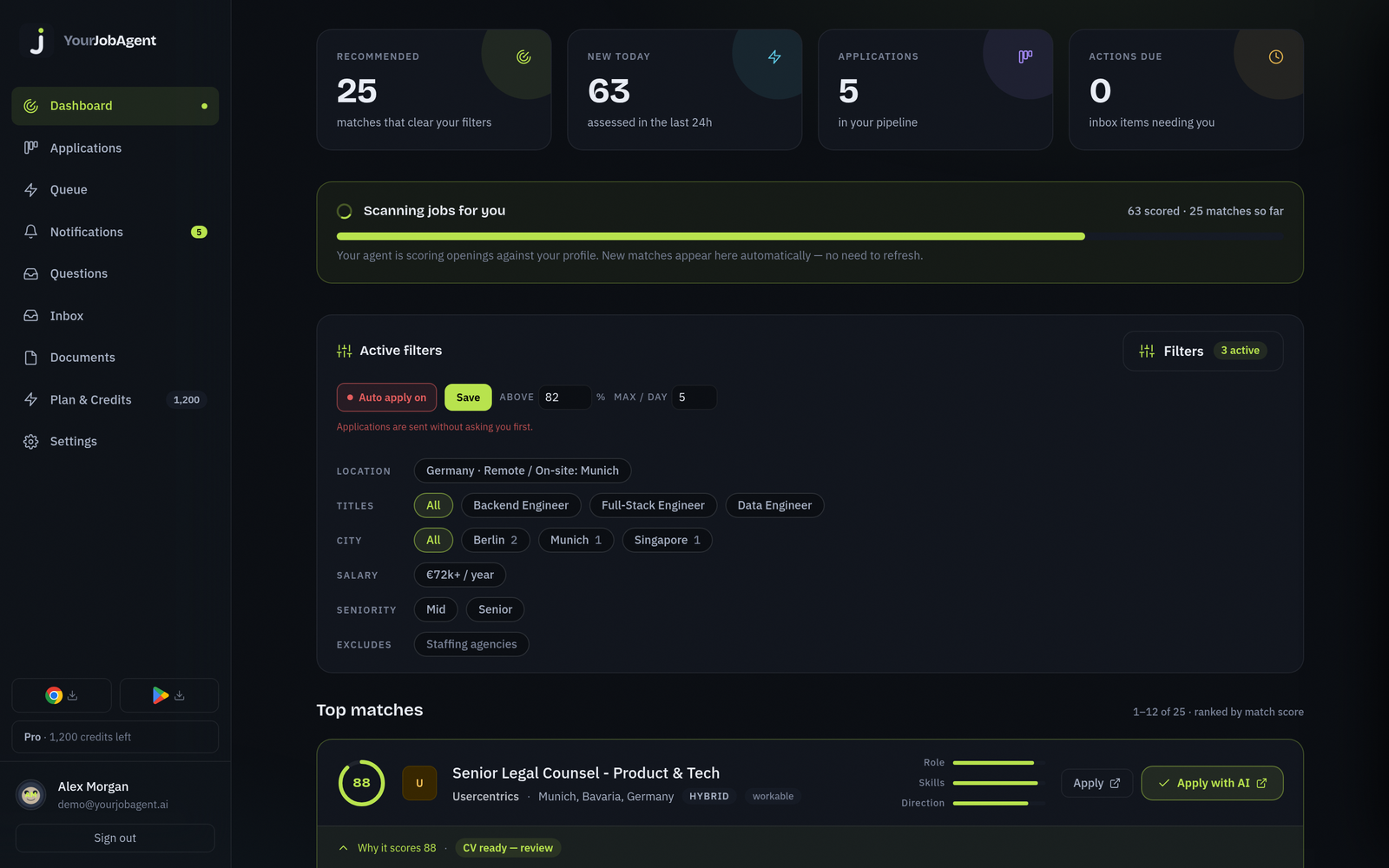 Match view with reasoning and open questions.
